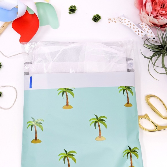 25 10X13 Palm Tree Poly Mailers CLEARANCE - Picture 4 of 6